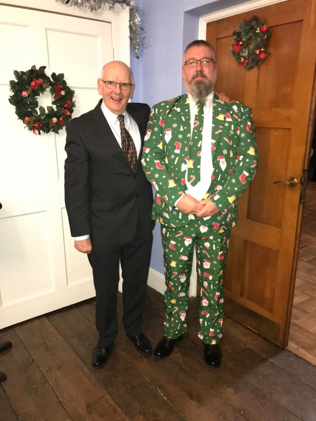 Our Immediate Past Master wearing his Christmas suit